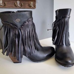Harley Davidson Fringe Booties